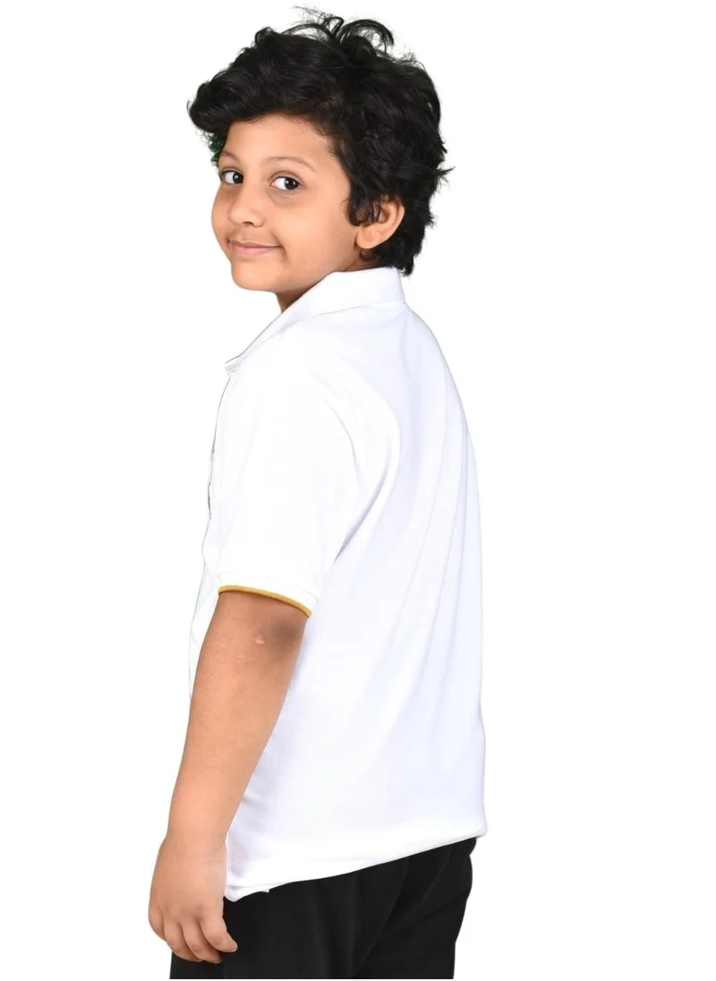 GIORDANO Junior Lion Polo - Signature White