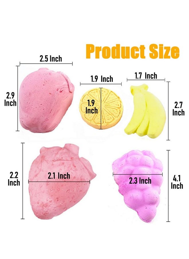 Hamiledyi Hamiledyi 5 Pcs Chinchilla Lava Blocks Fruit Shaped Rabbit Chew Toys Bunny Lava Teeth Grinding Square Stone Small Animal Mineral Calcium Stone for Hamsters Rabbit Chinchillas Squirrel Mouse Rat Parrot  - Image 5