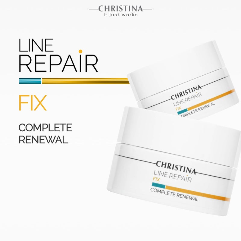 -CHRISTINA- Christina Line Repair Complete Renewal Cream with Glycolic Acid | Anti-Aging AHA Face Repair Cream | Aquaderm Complex for Wrinkle Reduction, Elasticity Boost, and Even Skin Tone 50ml - Image 2