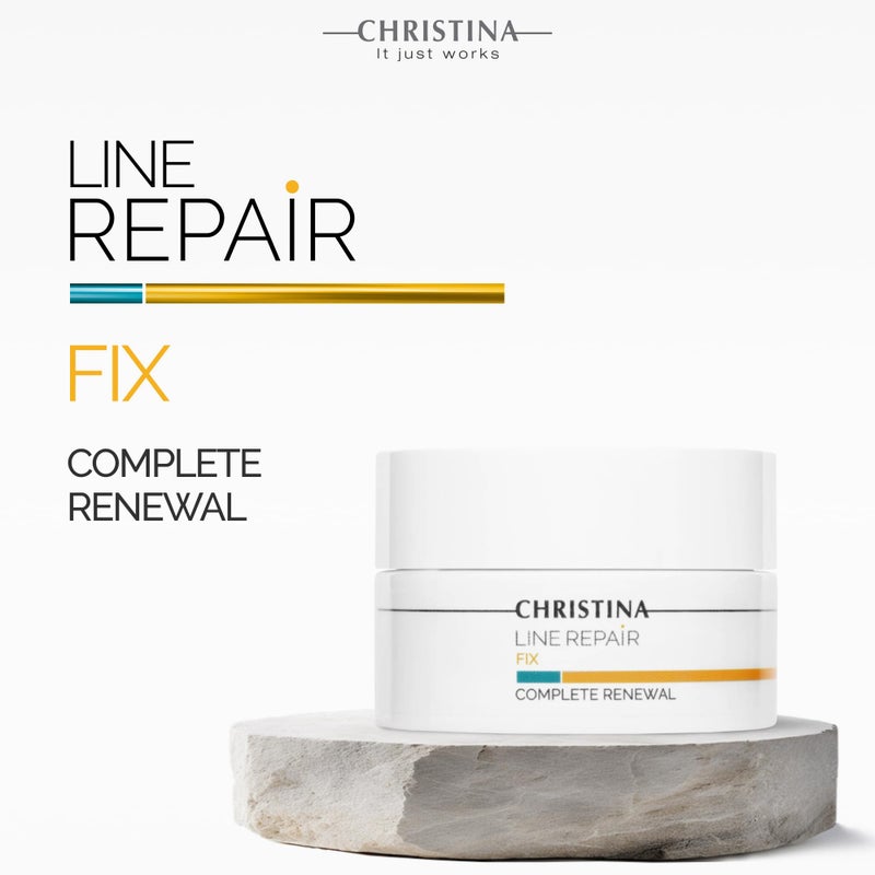 -CHRISTINA- Christina Line Repair Complete Renewal Cream with Glycolic Acid | Anti-Aging AHA Face Repair Cream | Aquaderm Complex for Wrinkle Reduction, Elasticity Boost, and Even Skin Tone 50ml - Image 5