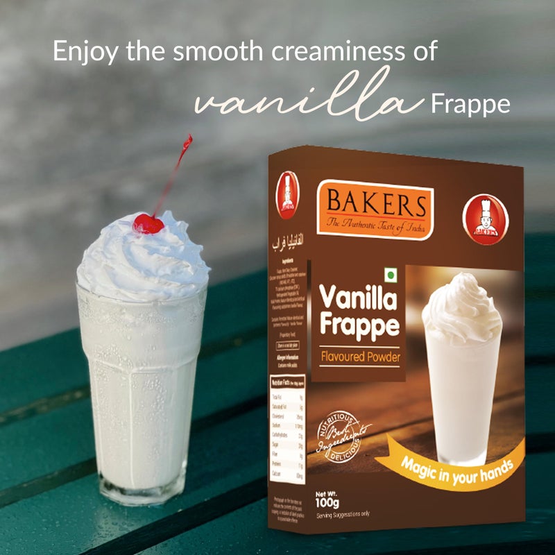 BAKERS Vanilla Frappe Powder | 100% Veg | Classic | No Sugar Needed | Instant Premix | Pack of 4 (100 gm x 4) - Image 3