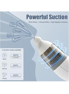 NIBEMINENT Electric Nasal Aspirator, Baby Cleaning with 3 Suction Levels and 2 Silicone Nozzles, Soft Music for Newborns Toddlers  - Image 3