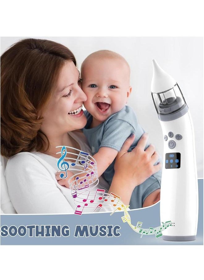 NIBEMINENT Electric Nasal Aspirator, Baby Cleaning with 3 Suction Levels and 2 Silicone Nozzles, Soft Music for Newborns Toddlers  - Image 5