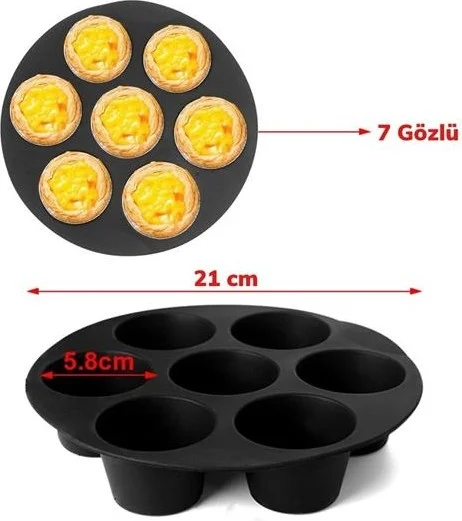 5DM 7 Cavity Silicone Multi-Purpose Airfryer Muffin Cupcake Cake And Muffin Baking Mold