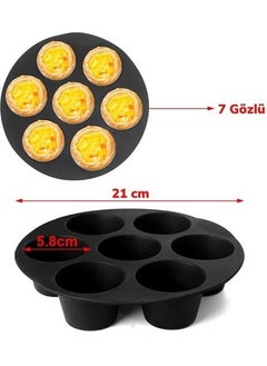 5DM 7 Cavity Silicone Multi-Purpose Airfryer Muffin Cupcake Cake And Muffin Baking Mold  - Image 5