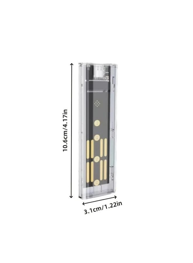 1PC NVME M2 SSD Enclosure Case Transparent External Hard Drive Housing PCIe 3 4 5 - Image 3