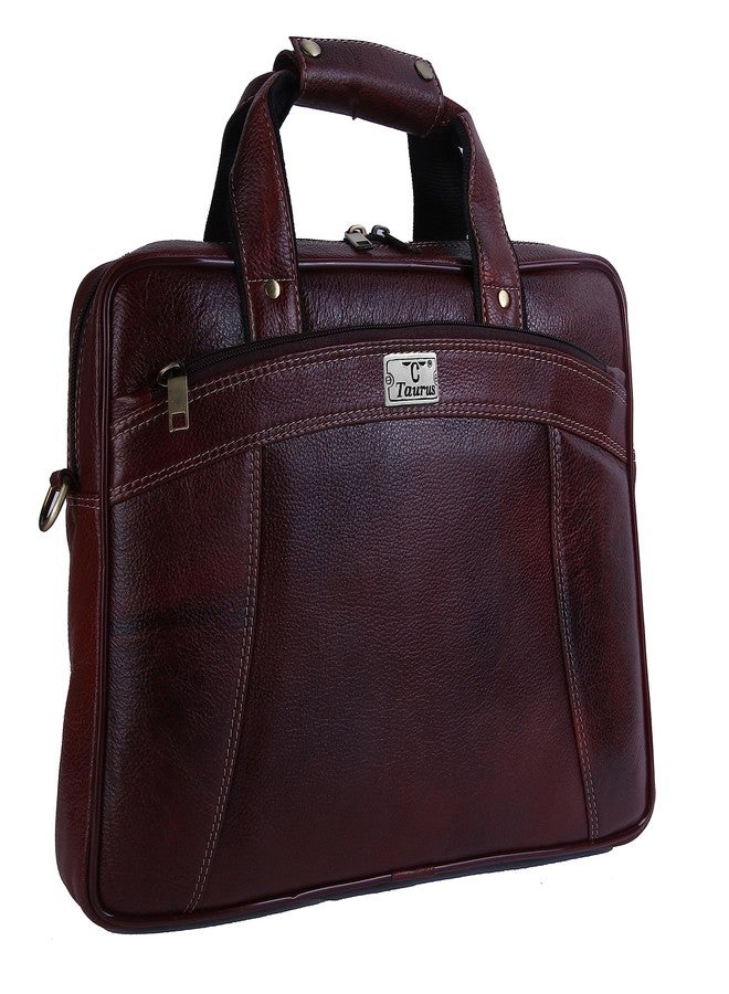 TAURUS Genuine Leather Stlish 15.6 Inch Laptop Messenger Bag - Image 1