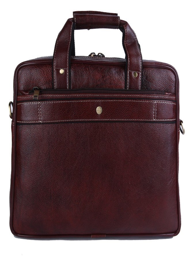 TAURUS Genuine Leather Stlish 15.6 Inch Laptop Messenger Bag - Image 2