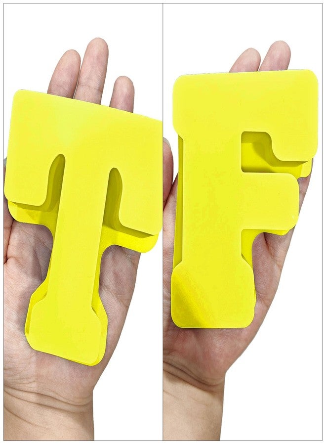 MECCANIXITY 4 Inch Large 3D Alphabet Letter Mold, Silicone Resin Letter Mold for Epoxy Resin Art DIY Crafts Decoration U Yellow - Image 5