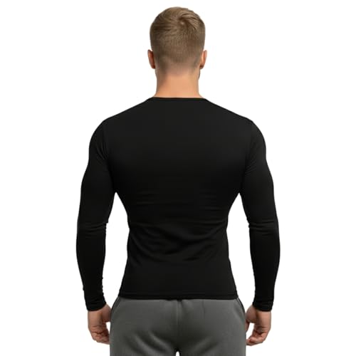 NEVER LOSE Compression Swimming Tshirt Full Sleevs for Men (X-Large, Black) - Image 4