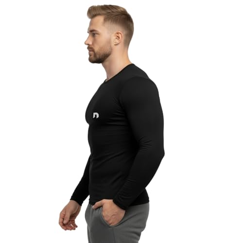 NEVER LOSE Compression Swimming Tshirt Full Sleevs for Men (X-Large, Black) - Image 5