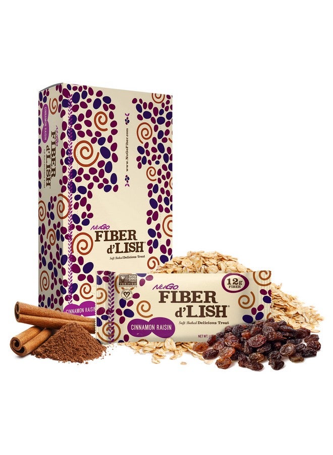 NuGo Fiber D'Lish Cinnamon Raisin 12G High Fiber Vegan 150 Calories 1.6 Ounce 16 Count(Pack Of 1) - Image 2