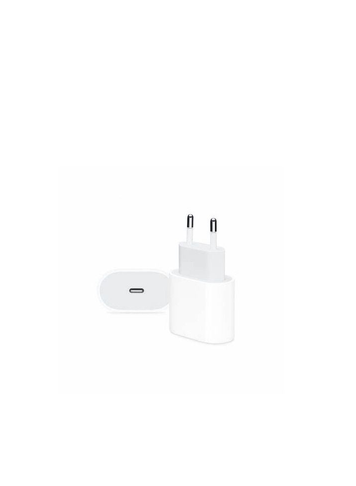 20W USB C Dual Plug Power Adapter White