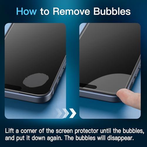 JETech Screen Protector for iPhone 15 Pro Max 67Inch Tempered Glass Film with Easy Installation Tool CaseFriendly HD Clear 3Pack - Image 3