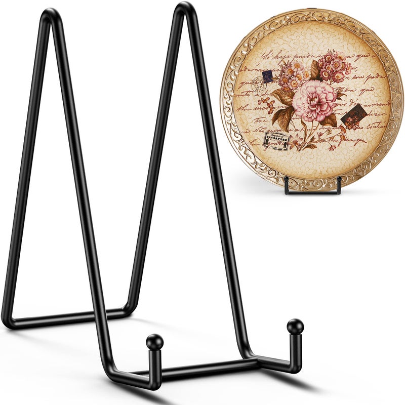 TRLife TR-LIFE 10 Inch Large Plate Stands for Display - Metal Plate Holder Display Stand + Picture Frame Holder Stand + Small Easels for Decorative Platter, Book, Plaques, Photo, Tabletop Art (2 Pack) - Image 1