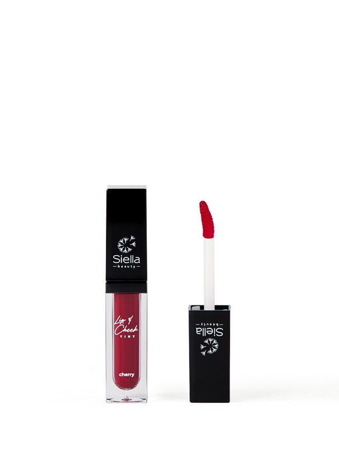 Siella Beauty Lip and cheek tint Cherry Nourishes Hydrates Dry Chapped Lips, Blush for Women  Made In Italy  - Image 1