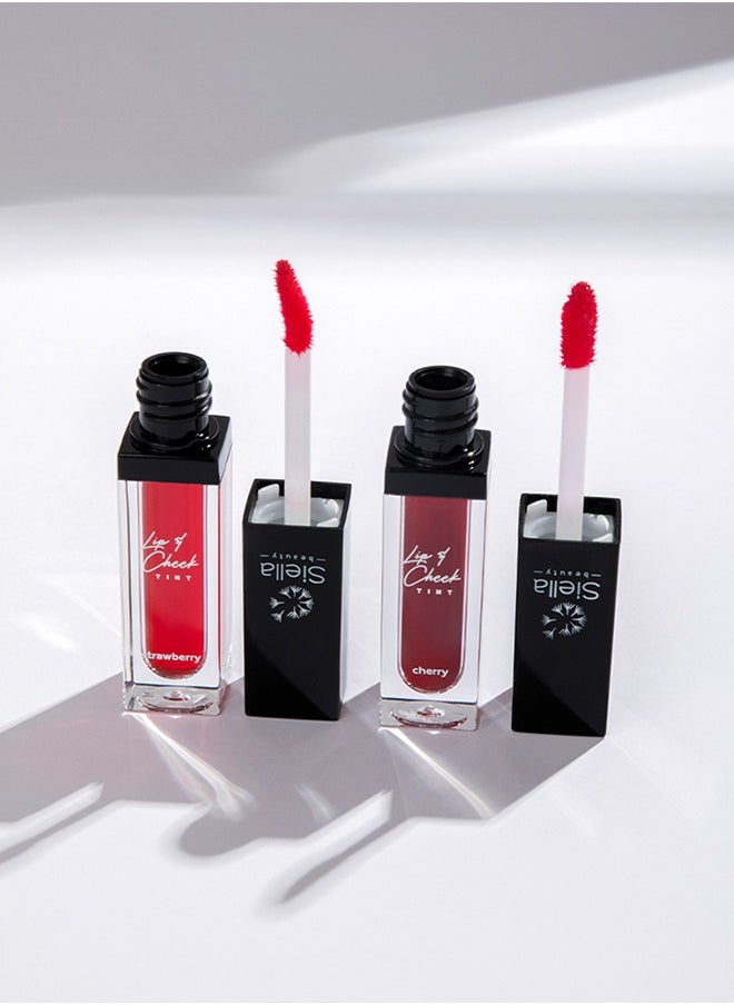 Siella Beauty Lip and cheek tint Cherry Nourishes Hydrates Dry Chapped Lips, Blush for Women  Made In Italy  - Image 5