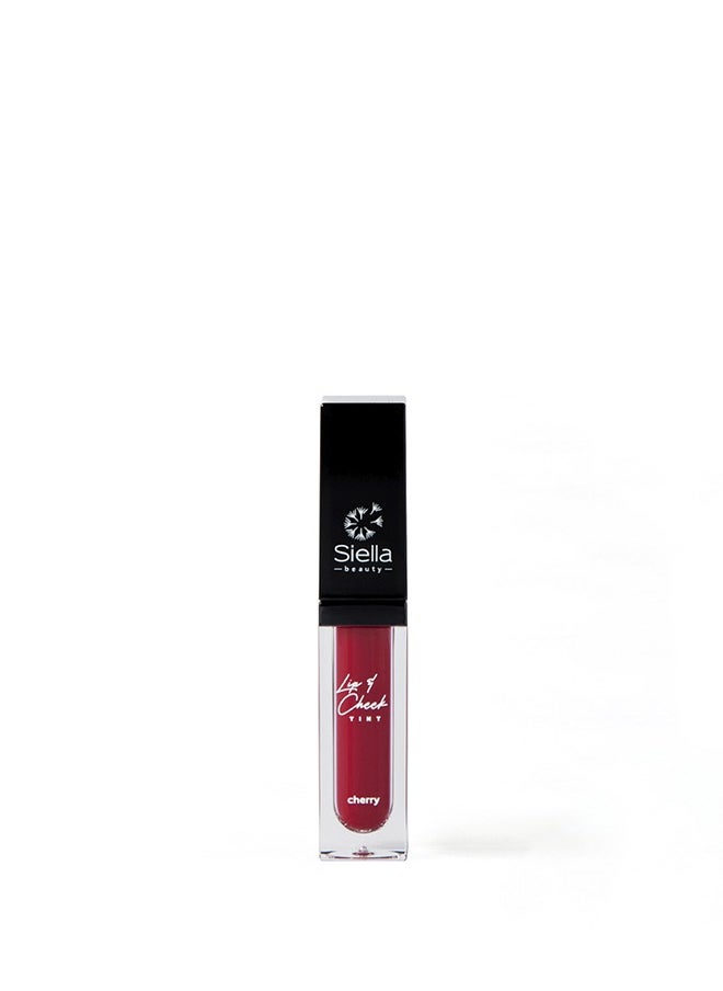 Siella Beauty Lip and cheek tint Cherry Nourishes Hydrates Dry Chapped Lips, Blush for Women  Made In Italy  - Image 3