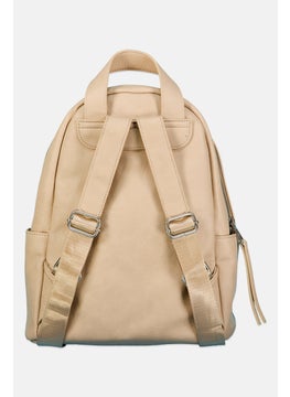 French Connection Women Snowman Sherpa Backpack 31 H x 25 L x 13 W cm, Beige  - Image 2