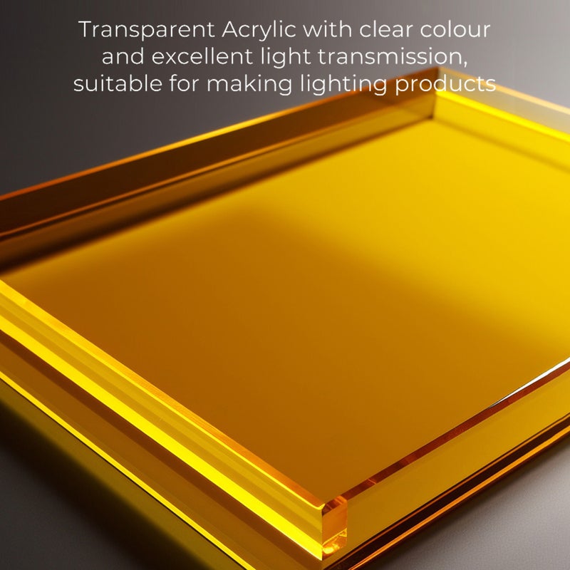 Creality 8x8x1/8'' Three Colors Transparent Acrylic Sheets 10pcs Suitable for CO2 engravers and Falcon series Engraving Machine DIY 3D Printing Models- 4 Transparent Yellow + 3 - Image 4