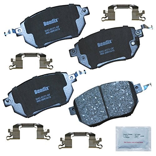 Bendix Priority1 CFC969 Ceramic Front Brake Pads for INFINITI FX35 2006-2003, FX45 2006-2003, Nissan Altima 2006-2005, Maxima 2008-2004, Murano 2012-2003 - Image 1