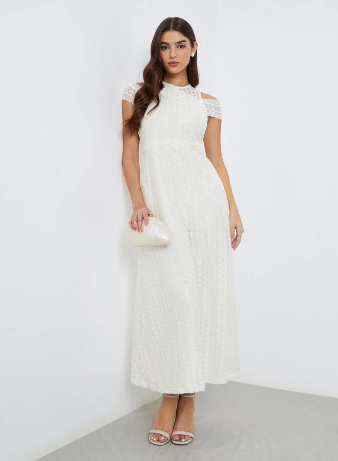 ستايلي فستان طويل بأكمام قصيرة