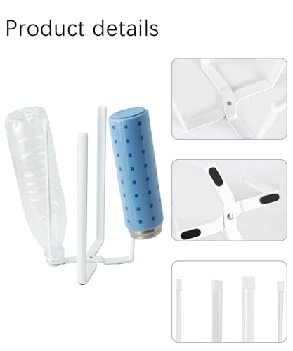 Mukkuri Kitchen Stand Holder, Plastic Bag Drying Rack, Multifunctional Countertop Cups Bottles Drying Rack for Plastic Bags, Bottles and Cups, Shelf Trash Bag - Image 4
