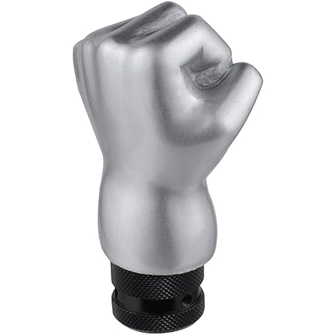 rayihni KASTWAVE Silver Fist Shift Knob for Cars  Trucks  Universal Gear Shifter Handle for Manual  Automatic Vehicles SUV and More - Image 5