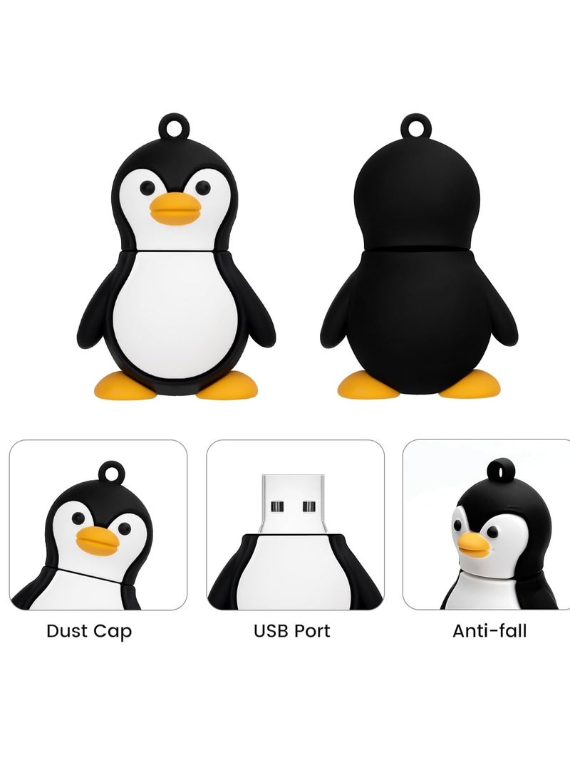 Penguin Model USB Drive, Compact And Sturdy USB Flash Drive, Shock And Dust Resistance Thumb Drive, Portable Fast Data Transmission Memory Stick For Laptop Computer, (1pc, 64GB) - Image 3