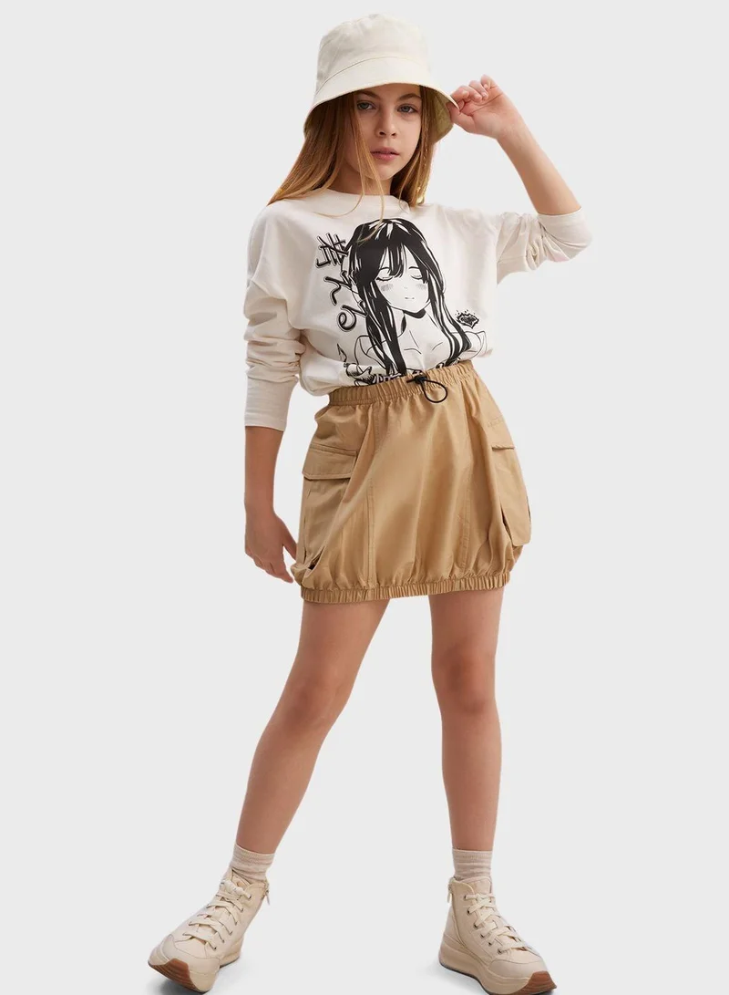 DeFacto Girl Poplin Regular Fit Skirt