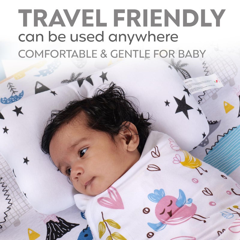 a baby cherry Baby Pillow - Organic Cotton Head Support Baby Pillows for New Born Baby (0M to 3 Yr) - Unisex | Washable | Pillow Cover Included - Image 3