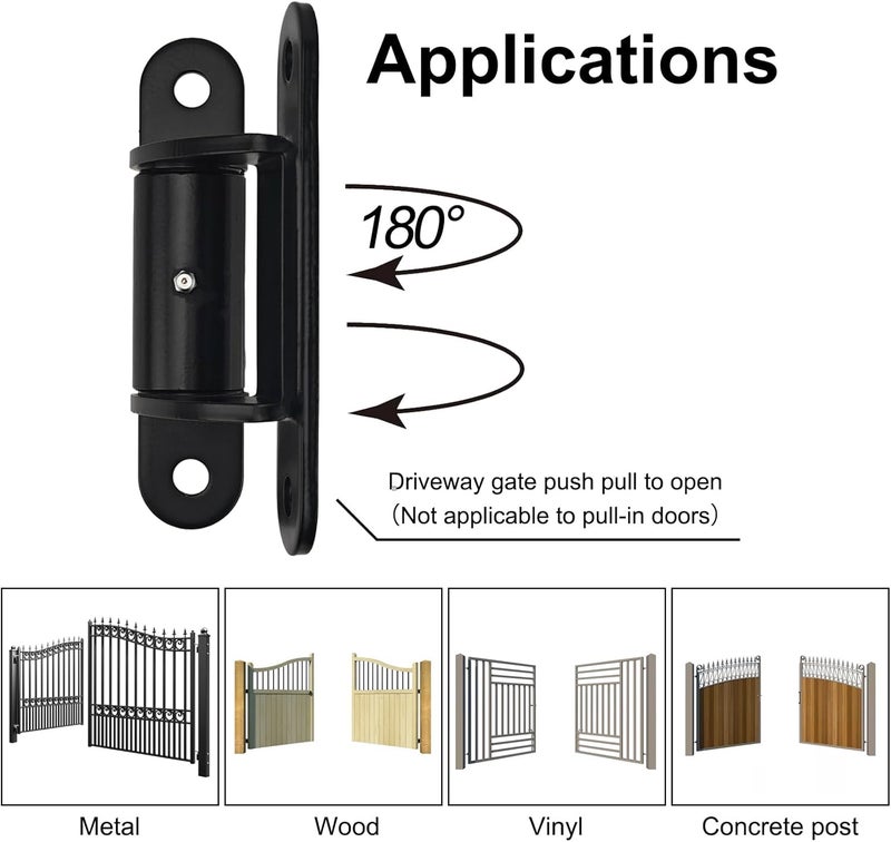joytrace 7" 2062P Heavy Duty Gate Hinges 1100lb Capacity - Bolt On/Weld On Carbon Steel Hinges for Driveway Gates, Fence & Barn Doors - Ball Bearing Design, Rust-Black Resistant Finish （2pcs） - Image 3