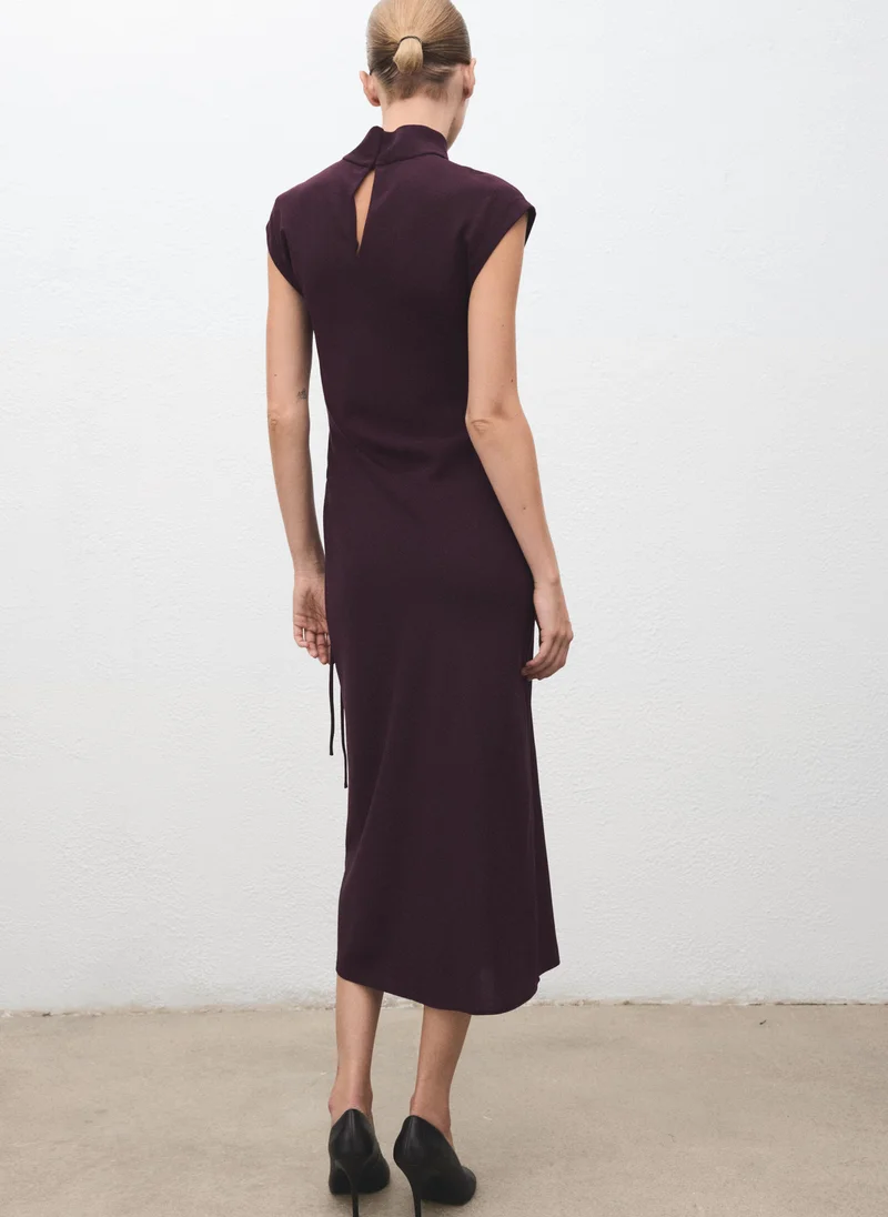MANGO Turtleneck wrap dress