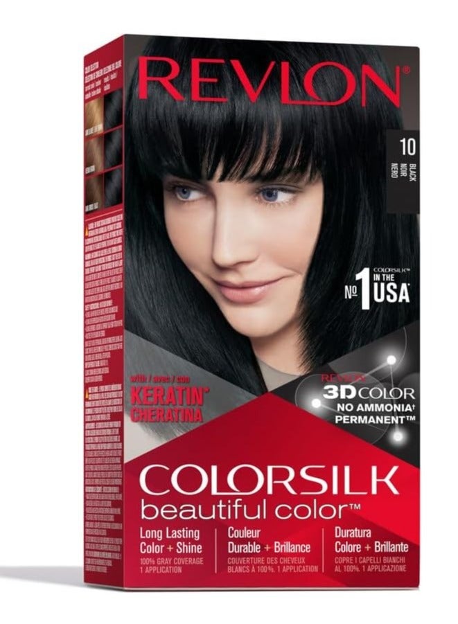 Revlon Colorsilk Haircolor #10 Black - Image 1