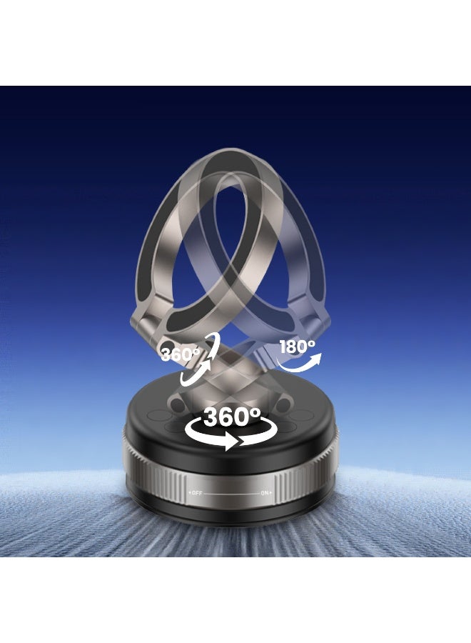DRIP 🧲🚗 360° Rotating Magnetic Phone Mount with Strong Vacuum Suction for Car Dashboard iPhone Android Hands-Free Use Adjustable Holder - Image 2
