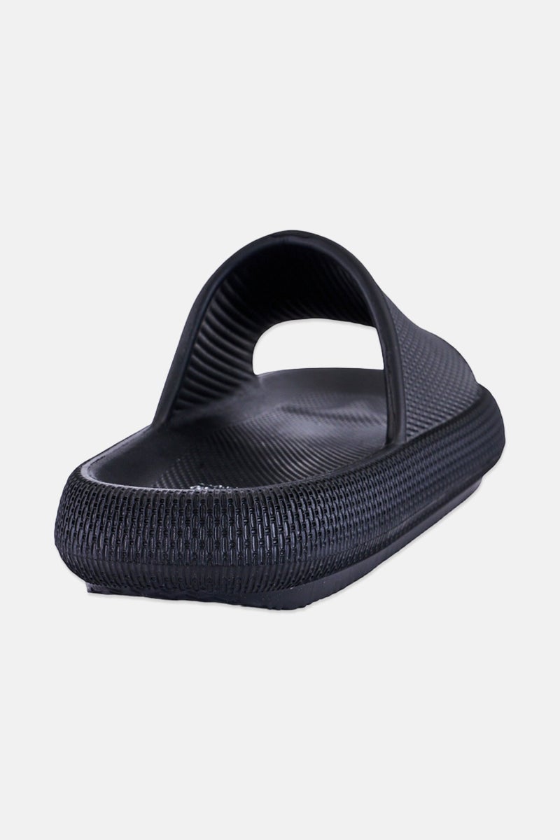 Xti Men Brand Logo Slip On Slides, Black - Image 4