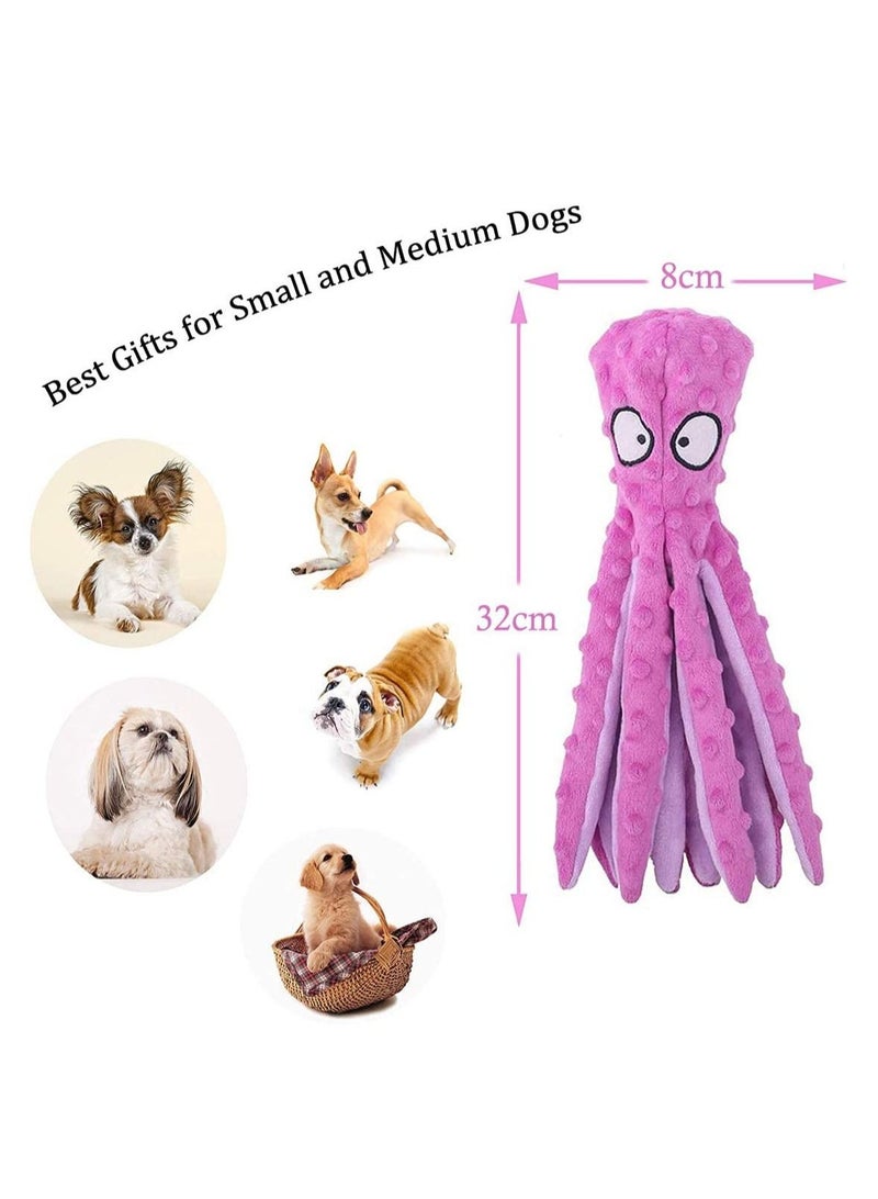 واي آند دي Octopus Dog Toys Interactive Plush Pet Squeaky Toy for Small and Medium Dogs Soft Cute Durable Bite Sounding Educational Puppy Teething Chew - Image 2