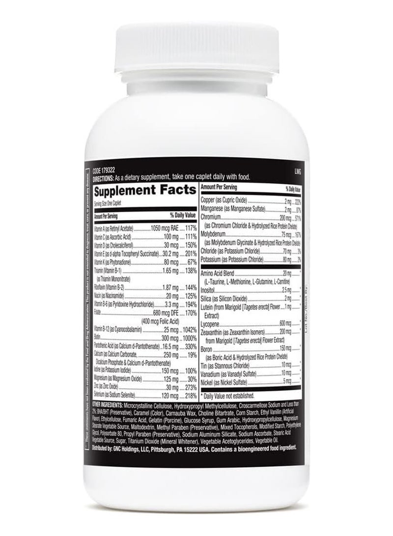 جي إن سي فيتامينات ميجا مين ون اليومية المتعددة للرجال، 60 قطعة، تناول مرة واحدة يوميًا للحصول على 19 فيتامين ومعدن، يدعم أداء العضلات والطاقة والتمثيل الغذائي والدماغ والجهاز المناعي - Image 2