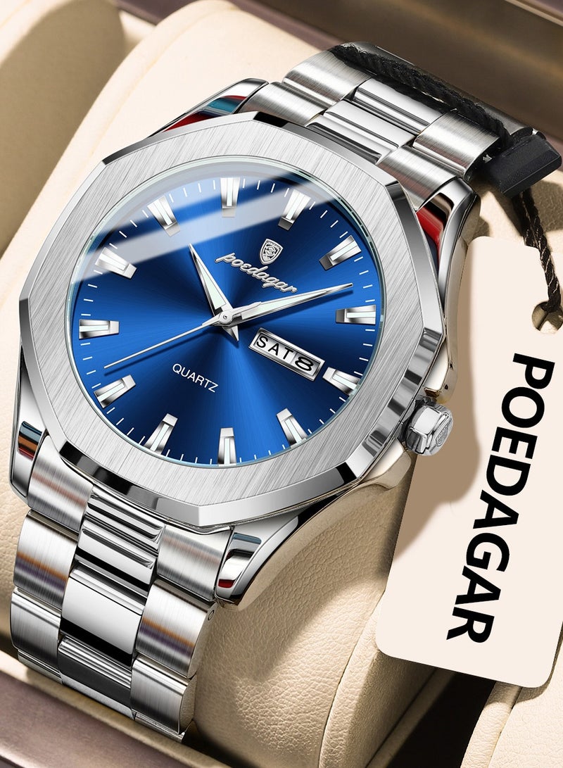 POEDAGAR Man Watch , Waterproof Luminous Men's Watch Quartz，Men's Wrist Watches 42mm - Image 1