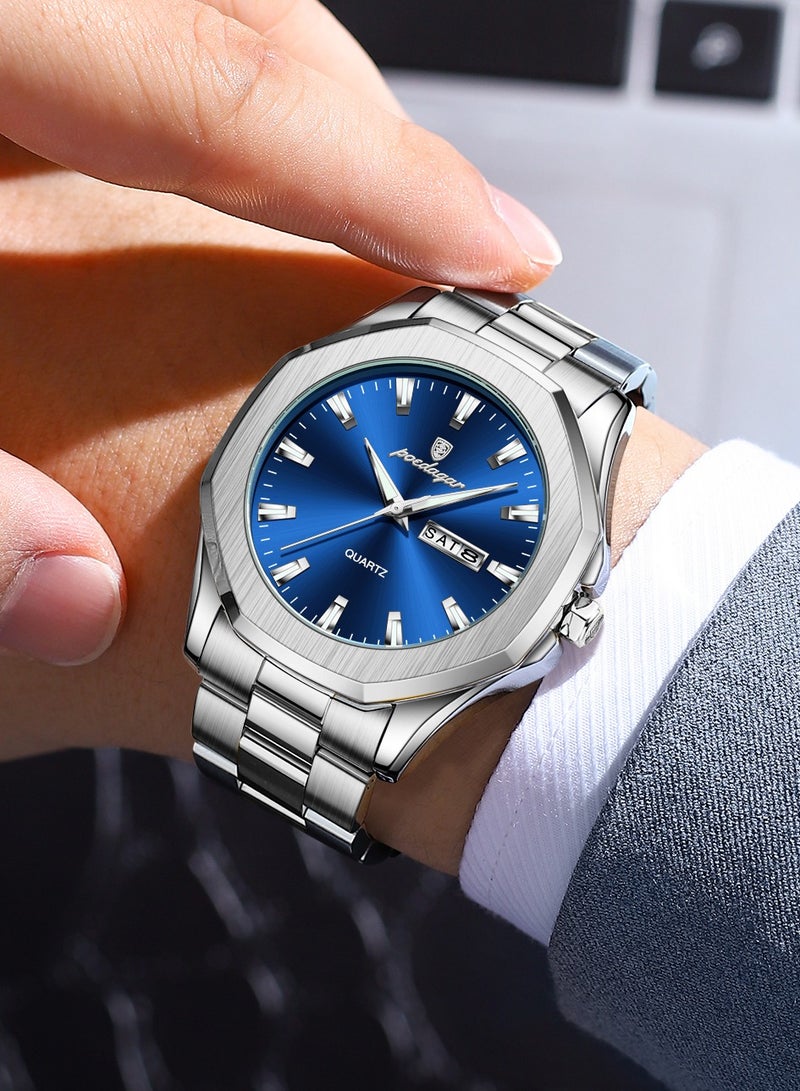 POEDAGAR Man Watch , Waterproof Luminous Men's Watch Quartz，Men's Wrist Watches 42mm - Image 4