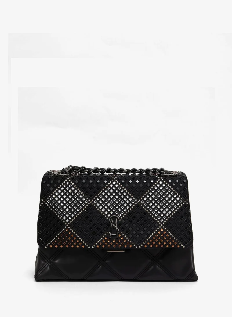 ستيف مادن Steve madden badalind women's black multicolor satchel bag