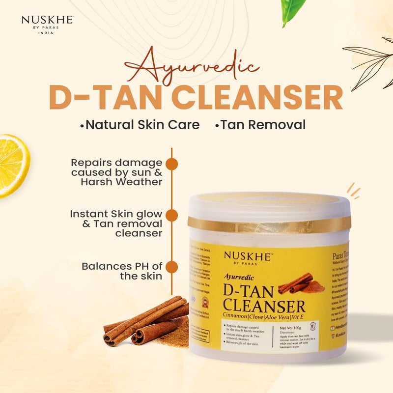 Nuskhe By Paras Nuskhe By Paras  D  Tan Cleanser Pack of 2  100 Gram Each - Image 3