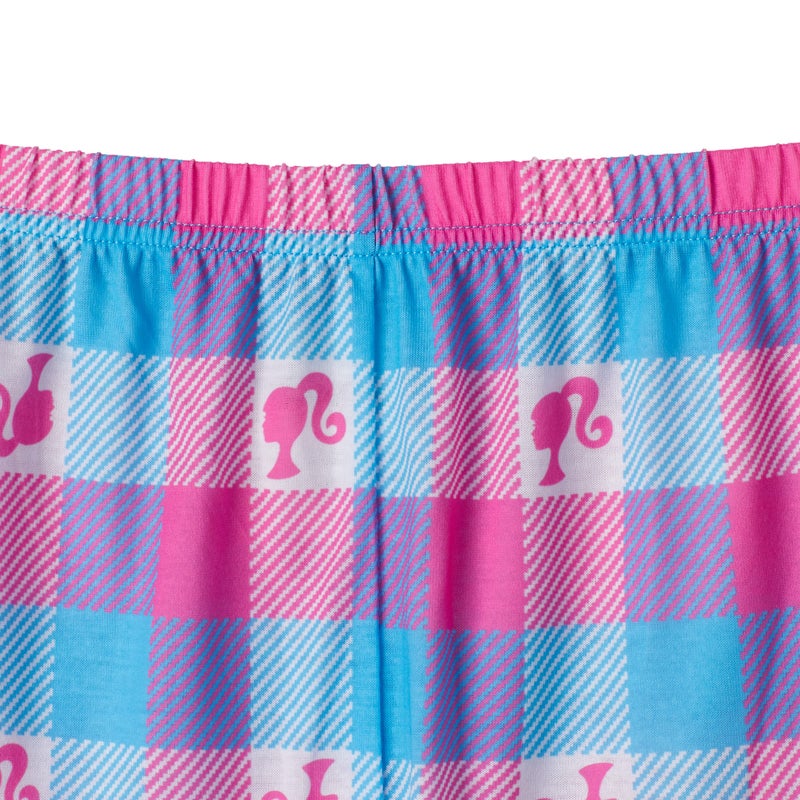 Barbie Girls Pajama Pants and Sleep Shirt Sets for Kids 4 Piece Sleepwear Set for Girls (as1, numeric, numeric_6, regular, Light Blue-Light Pink) - Image 5