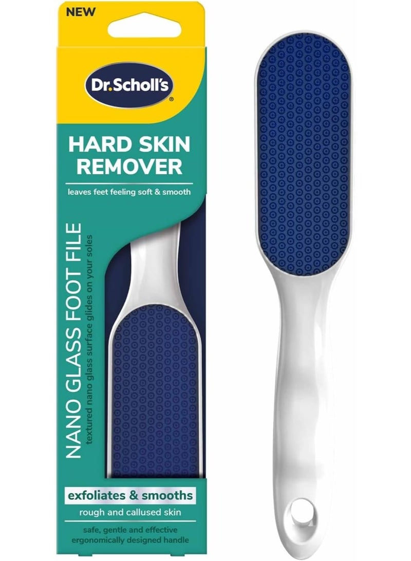 Dr. Scholl's Hard Skin Remover Nano Glass Foot File - Foot Callus Remover, Durable Foot Scrubber, Dead Skin Remover, Hygienic Pedicure Tool, Long Lasting Foot Buffer, Soft Smooth Feet - Image 1
