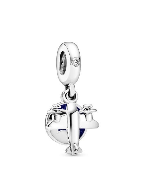 PANDORA Jewelry Spinning Globe Dangle Cubic Zirconia Charm in Sterling Silver 798027CZ