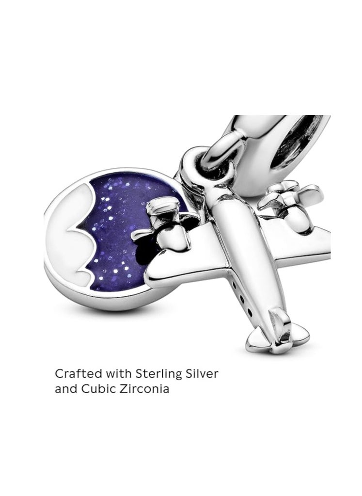 PANDORA Jewelry Spinning Globe Dangle Cubic Zirconia Charm in Sterling Silver 798027CZ
