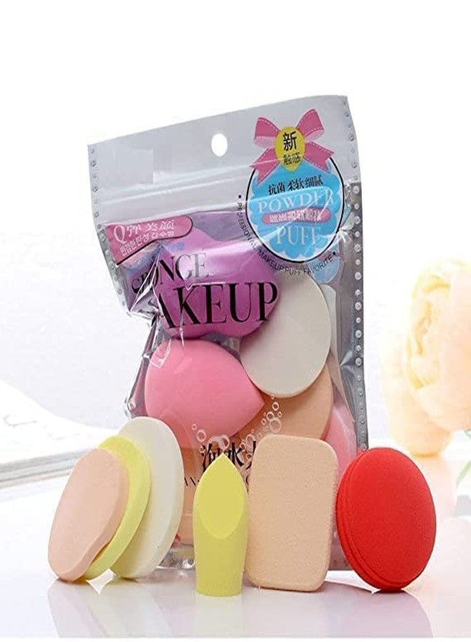 WROPZO Sponge Makeup 6 In 1 Beauty Blender Puff (Color May Vary)- Set of 6 - Image 1