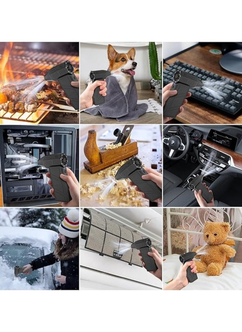 ZLH HITY - Jet Drying Blower, Super Jet Fan Blower 130000 RPM, Portable Mini Jet Blower with 3 Adjustable Speeds, Cordless Air Blower Car Dryer, Computer, Keyboard, Lens - Image 1