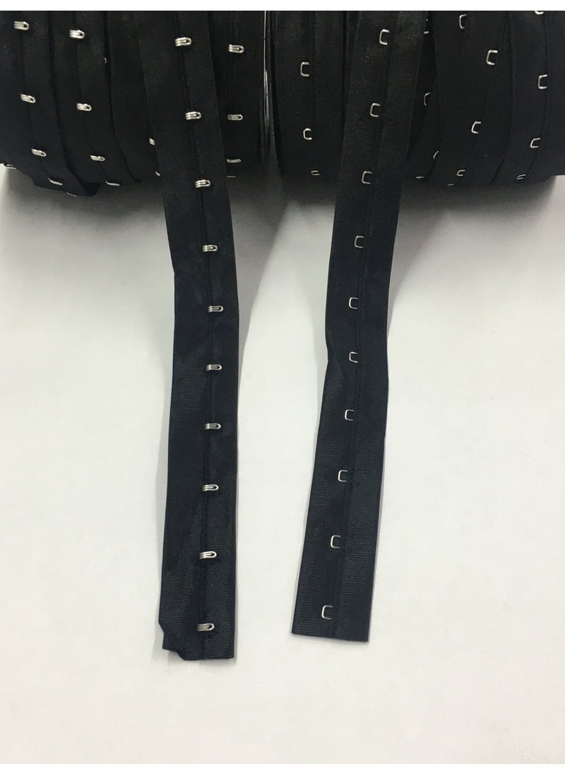 Karan Tuhafiye Karan Haberdashery Stripe Hook 1 Meter Black  - Image 2
