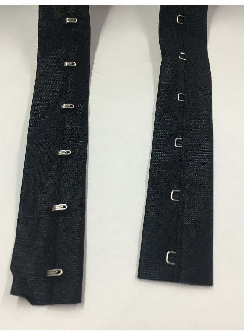 Karan Tuhafiye Karan Haberdashery Stripe Hook 1 Meter Black  - Image 1